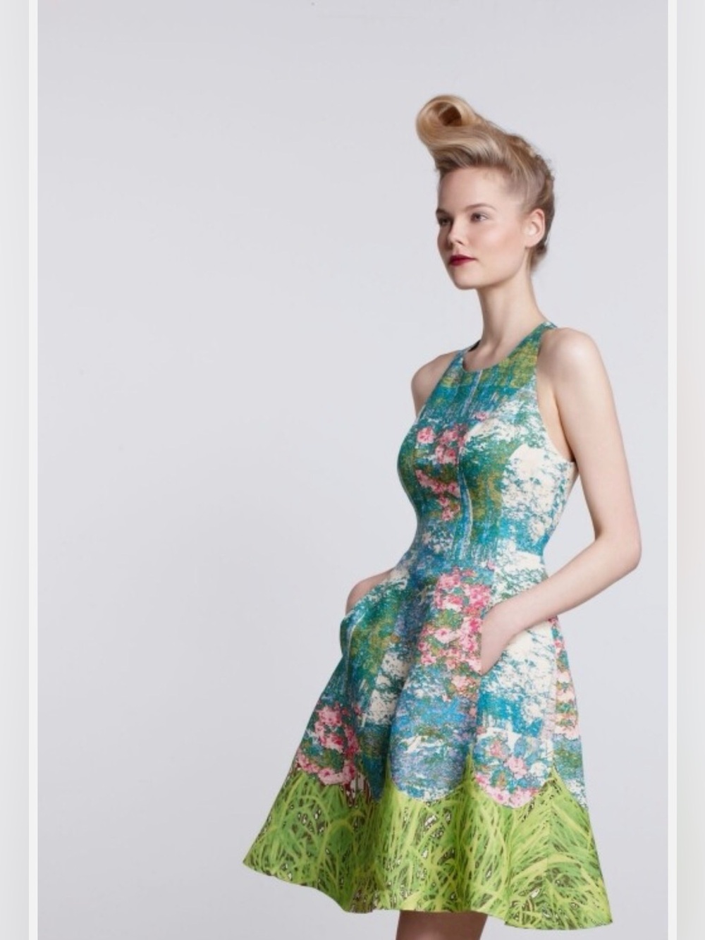 Tracey Reese floral forest designer dress